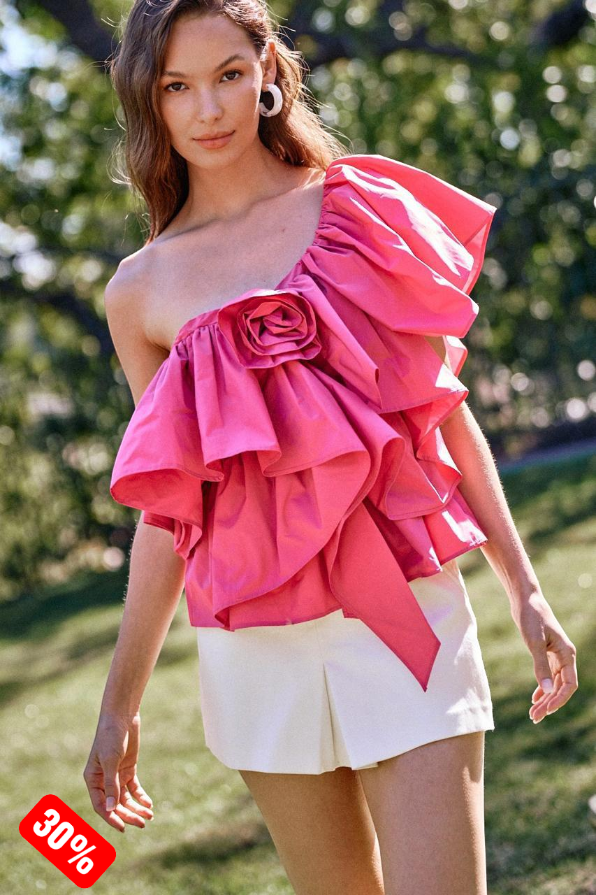 Top Asimétrico "Blossom Couture"