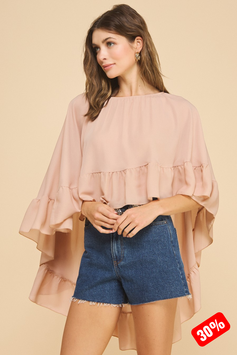 Top bohemio con volantes