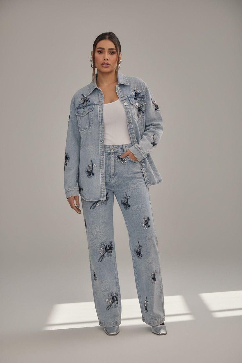 Set Denim "Midnight Blossom"
