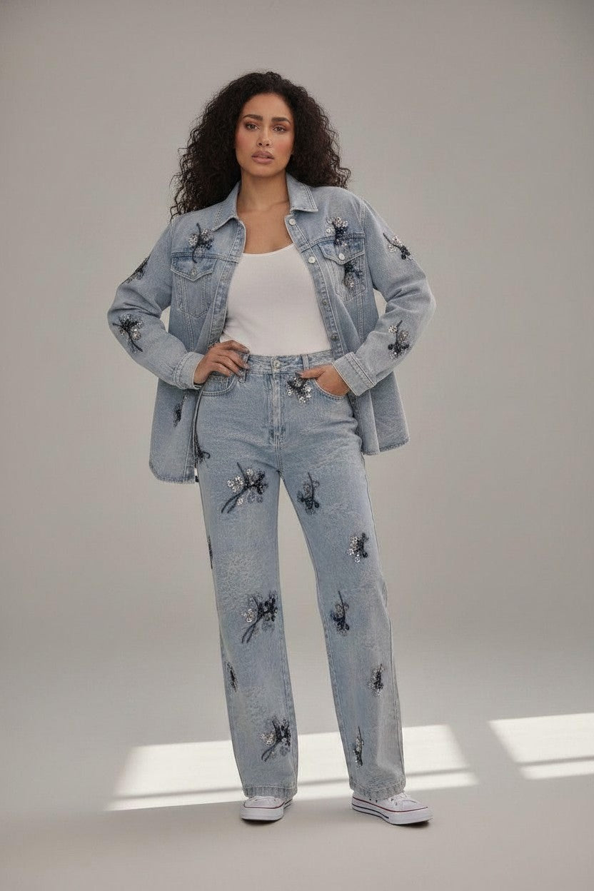 Set Denim "Midnight Blossom"